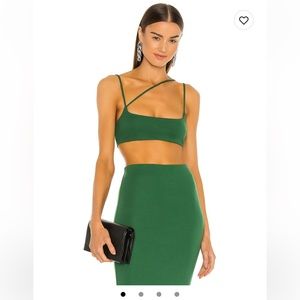Michael Costello Amira Crop Top + Midi Skirt Set